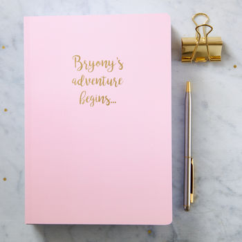 Personalised Gold Foil A5 Notebook, 4 of 6