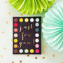 Mini Gold Foiled Just For You Card, thumbnail 3 of 5