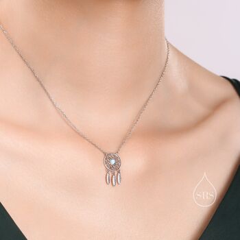 Sterling Silver Dreamcatcher Pendant Necklace, 3 of 11