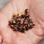 Garnet Beaded Gold Plated Silver Short Chain Necklace, thumbnail 5 of 11