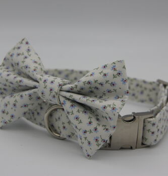 Blue Daisy Dog Bow Tie, 3 of 3