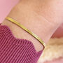 Gold Plated Flat Snake Chain Bracelet, thumbnail 3 of 6