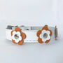 Leather Flower Dog Collar, thumbnail 9 of 9