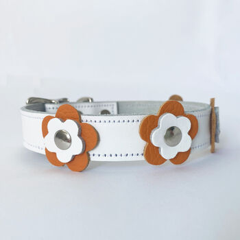Leather Flower Dog Collar, 9 of 9
