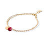 July Ruby Gold And Silk Birthstone Bracelet, thumbnail 6 of 6