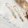 White Moonstone Gold And Silver Dangly Earrings, thumbnail 8 of 10