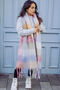 Pink Blue Plaid Warm Wrap Scarf, thumbnail 1 of 8