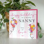 Blooming Balloon Nanny Birthday Card, thumbnail 2 of 3