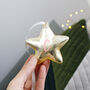Initial Metallic Glass Star Bauble Hanging Decoration, thumbnail 4 of 8