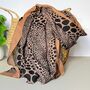 Taupe Scarf With Cheetah Print, thumbnail 1 of 3