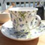 Large Cup And Saucer In Spring Harebell Design, thumbnail 4 of 12