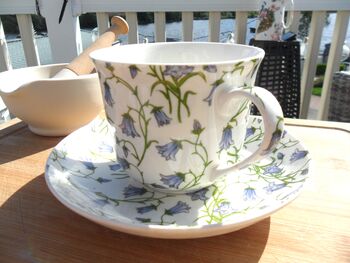 Large Cup And Saucer In Spring Harebell Design, 4 of 12