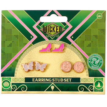 Wicked Glinda Butterfly, G And Shoe Stud Earring Set, 3 of 3