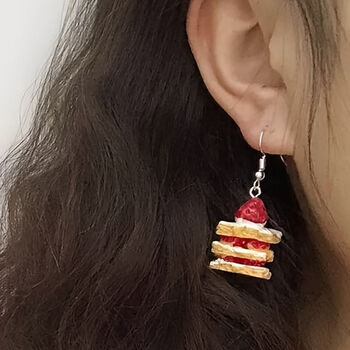 Strawberry Cheesecake Earrings Gift, 2 of 6