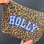 Personalised Slogan Leopard Print Makeup Bag, thumbnail 3 of 3