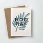 'Hooray' Botanical Letterpress Card, thumbnail 2 of 3