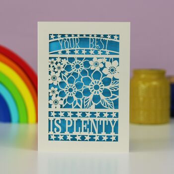 Your Best Is Plenty Papercut Card, 4 of 5