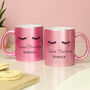 Personalised Eyelashes Pink Glitter Ceramic Mug, thumbnail 5 of 8