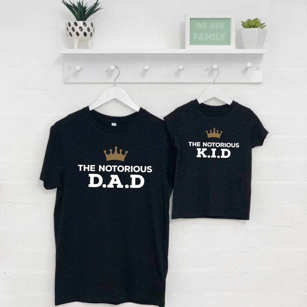 Notorious Father And Child Matching T Shirt Set, 1 of 4