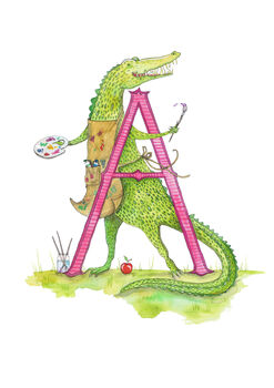 A Is For Alligator Alphabet Art Print, 2 of 12