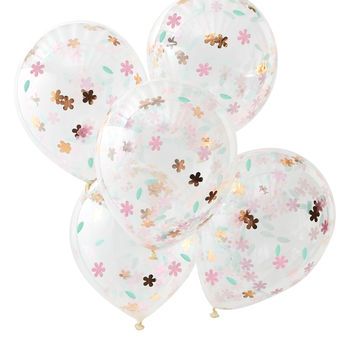 Floral Confetti Filled Party Balloons, 2 of 3