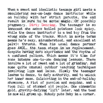 Dirty Dancing Movie Plot A5 Print, Film Lover Gift, 2 of 5
