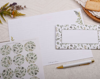 A4 Origami Writing Paper That Folds Into An Envelope With Botanical Design, 3 of 5