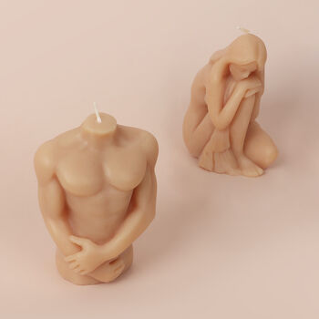 G Decor Male Torso And Crouching Female Candles, 4 of 7