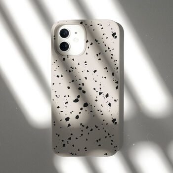 White Terrazzo Biodegradable Phone Case, 8 of 8