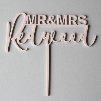 Personalised Surname Wedding Cake Topper, 3 of 4