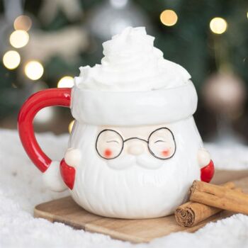 Christmas Mugs For Hot Chocolate Santa And Gingerbread, 4 of 9