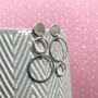 Sterling Silver Asymmetric Circles Earrings, thumbnail 1 of 3