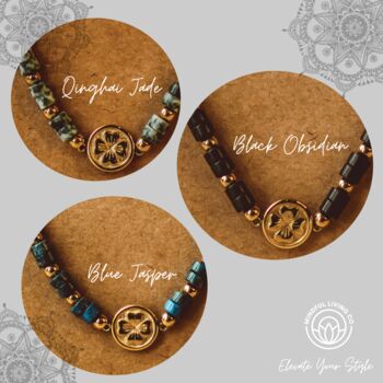 Four Leaf Clover Gemstone Gold Plated 18 K Bracelet Collection, 11 of 11