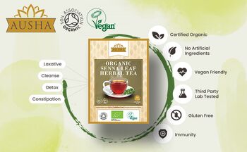Organic Senna Leaf Tea 40 Bags Constipation Relief, 3 of 10