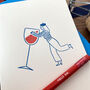 'Fine Wine' Letterpress Celebration Card, thumbnail 2 of 2