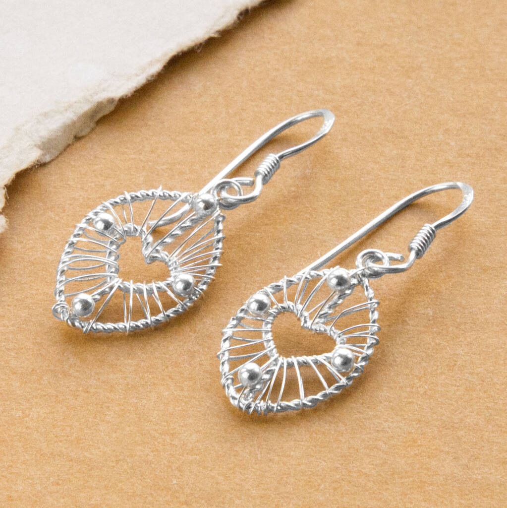 silver delicate earrings