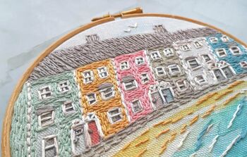Pastel Cottages Embroidery Kit, 6 of 11