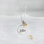 Personalised Silver And 9ct Solid Gold Heart Necklace, thumbnail 9 of 12