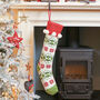 Nordic Fair Isle Personalised Christmas Stockings, thumbnail 4 of 9