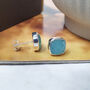 925 Sterling Silver Blue Chalcedony Earrings, thumbnail 2 of 4