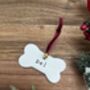 Personalised Clay Dog Christmas Decoration, thumbnail 2 of 3