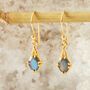Ruby Gold Plated Silver Antique Drop Earrings, thumbnail 8 of 12