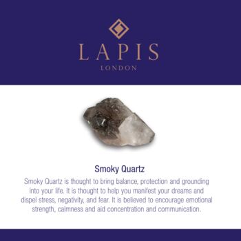 The En Pointe Duo Smokey Quartz Necklace, Silver, 6 of 8