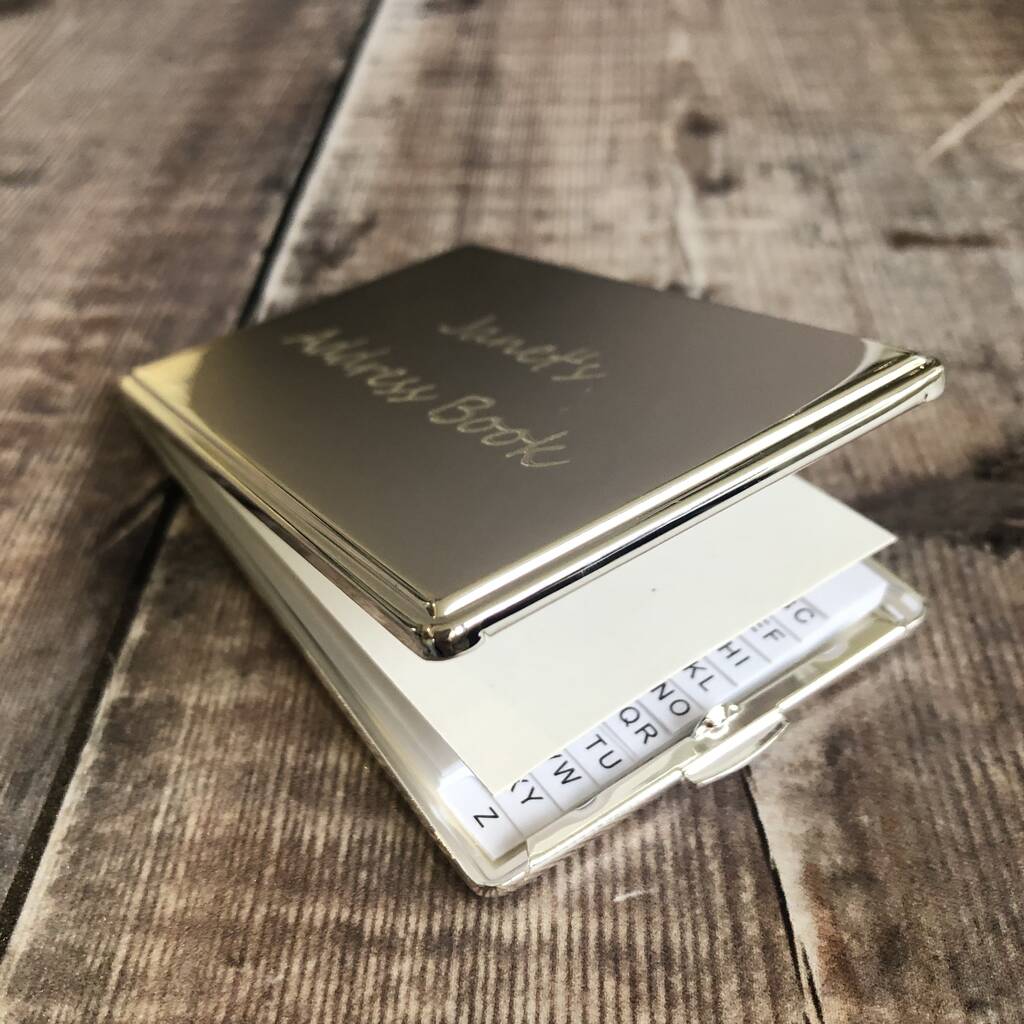 Personalised Engraved Address Book By Broughton & Co