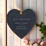 Personalised Classic Slate Heart Decoration, thumbnail 3 of 4