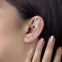 Black Oxidised Silver Bolt Lightning Ear Cuff, thumbnail 2 of 5