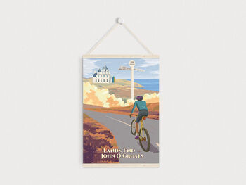 Lands End To John O'groats Cycling Travel Poster Print, 6 of 8