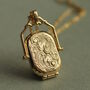 Victorian Vermeil Personalised Engraved Locket, thumbnail 1 of 7
