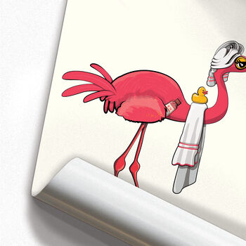 Funny Pink Flamingo Poster, 3 of 8