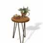 Reclaimed Elm Side Table With Hairpin Legs, thumbnail 1 of 5